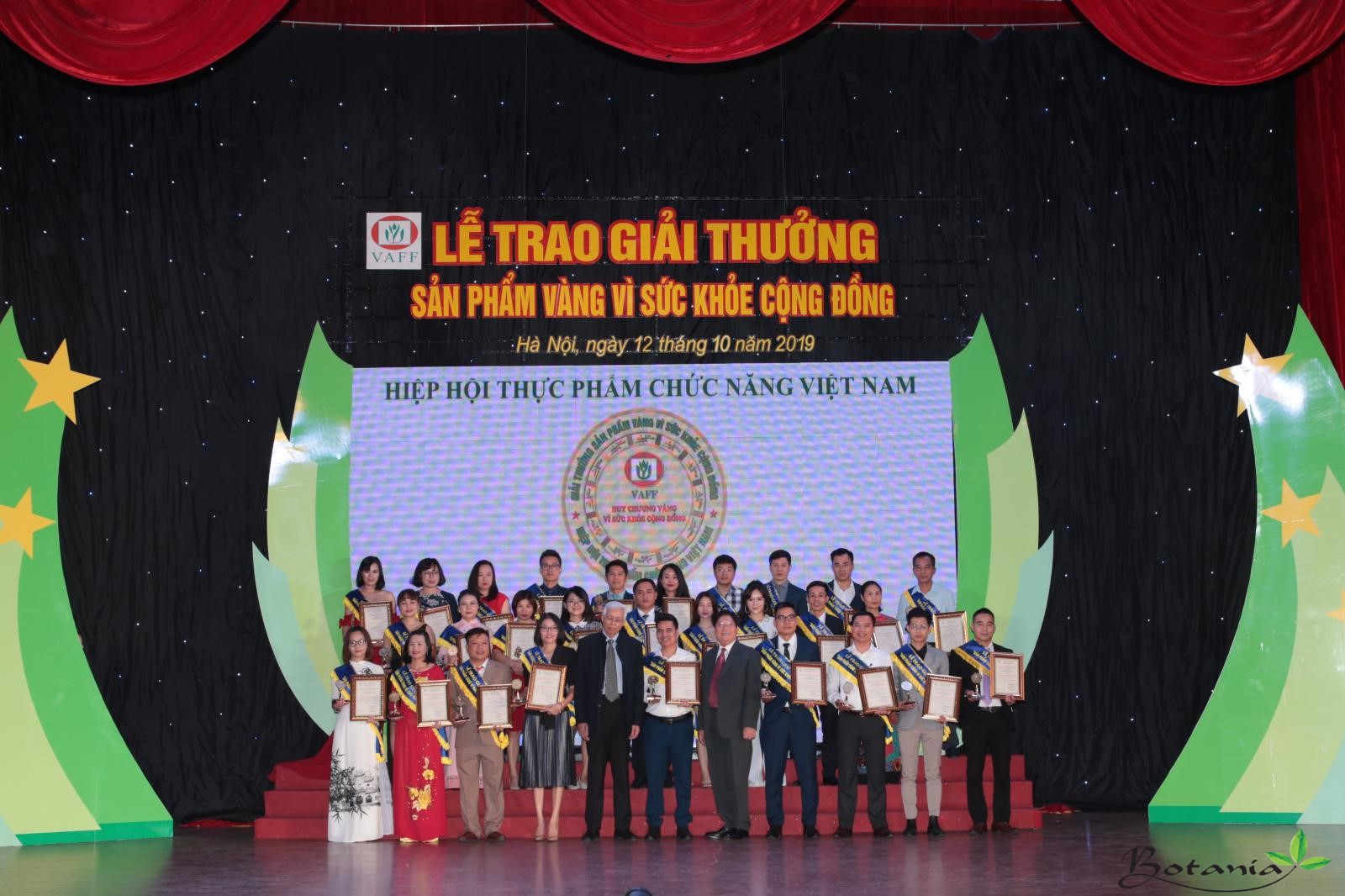 công ty botania lần thứ 4 nhận giải thưởng vàng vì sức khỏe cộng đồng