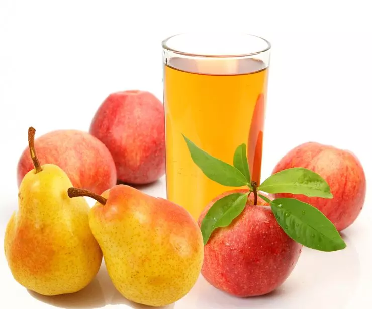 Nước ép táo và lê trắng