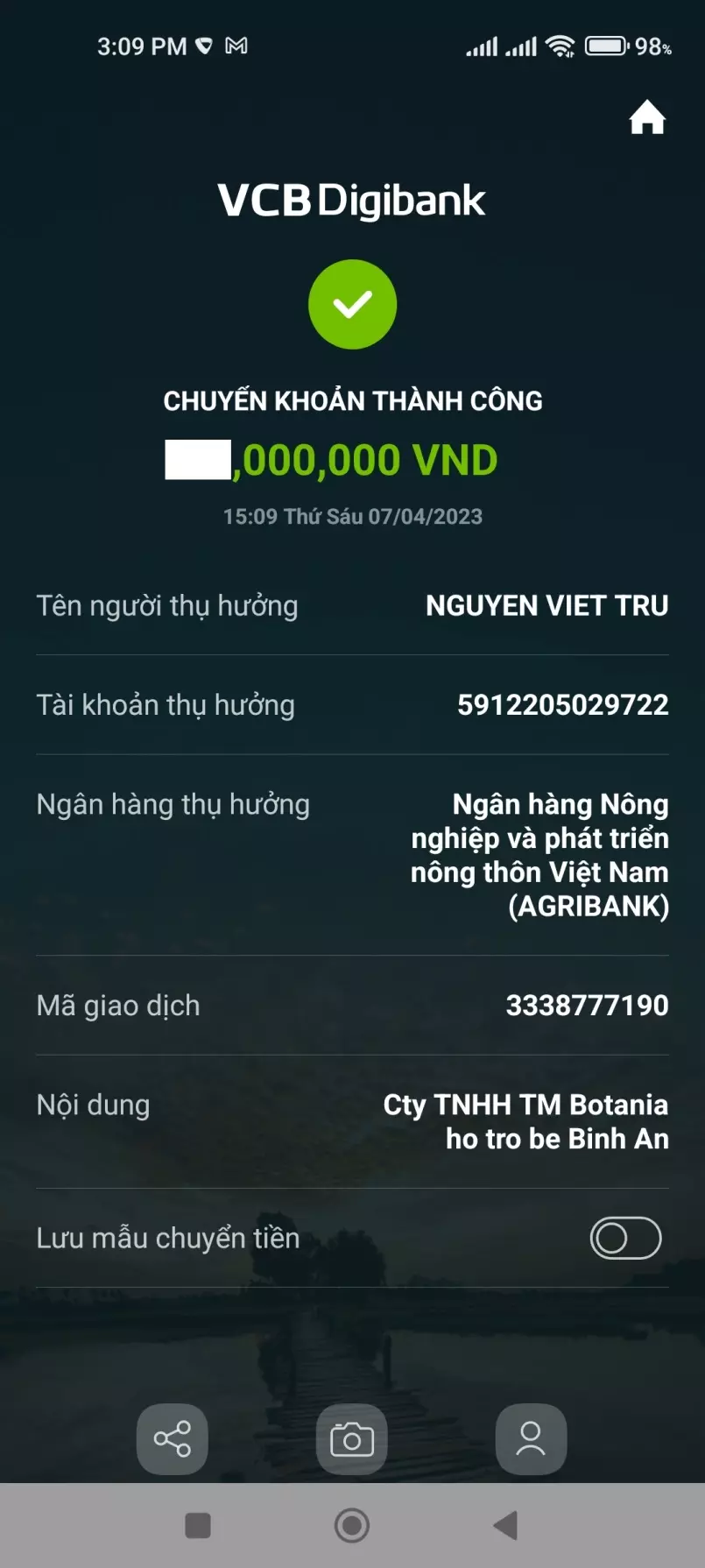 Công ty Botania hỗ trợ bé Bình An