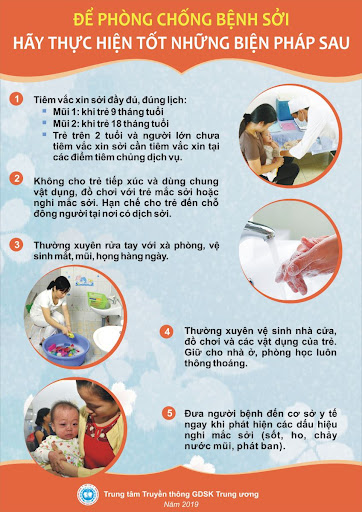 Các biện pháp phòng bệnh sởi.