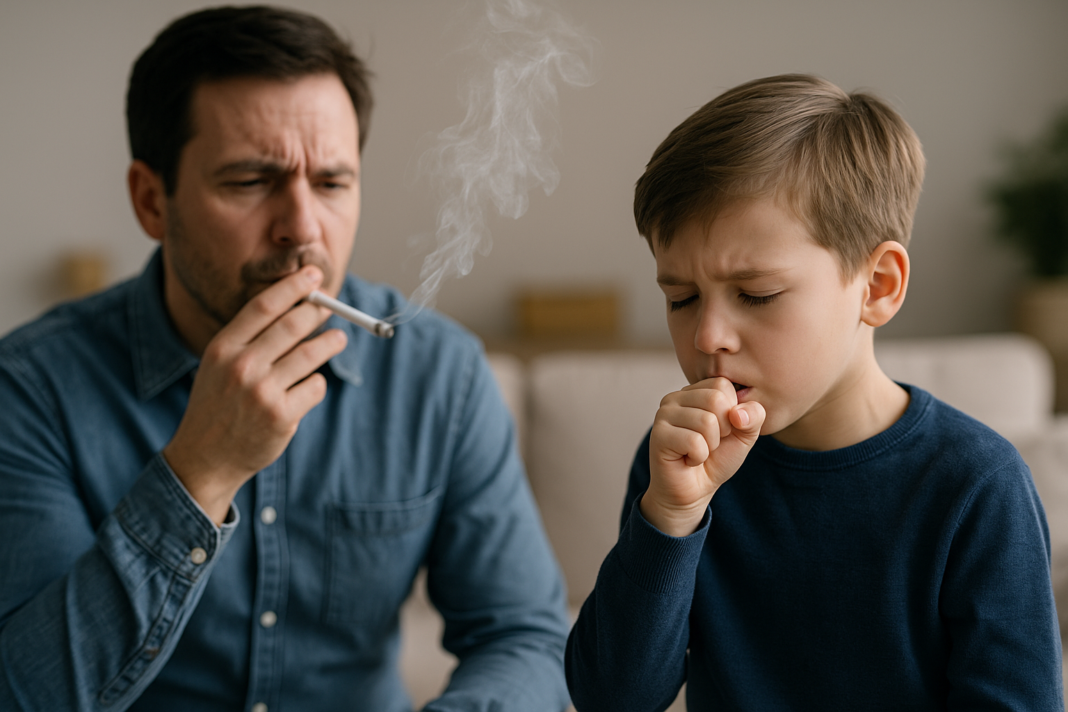 Trẻ hít phải khói thuốc có thể bị suy giảm chức năng phổi.